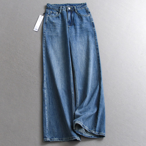 显瘦宽松阔腿裤百搭女裤牛仔裤