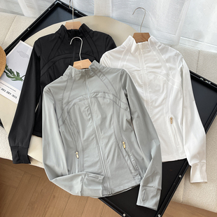 速干跑步健身瑜伽服外套E083 修身 夏季 防晒凉感透气运动服上衣女款