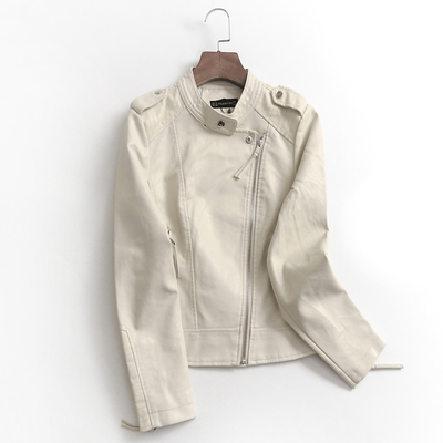春季新款2023机车服长袖女皮衣