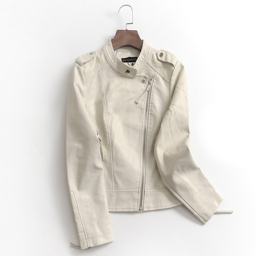 春季新款2023机车服长袖女皮衣
