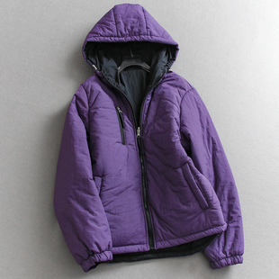 「正反两面穿」休闲纯色连帽简约百搭防风保暖长袖 女棉衣棉服M950