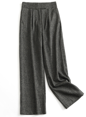 纯色宽松显瘦阔腿裤通勤职场风秋冬新款直筒裤百搭女裤休闲裤M018