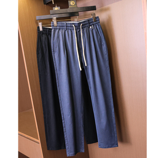 休闲长裤 男装 男士 透气系带松紧腰青春流行百搭直筒裤 Z204 纯色薄款