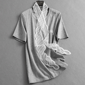 蕾丝飘带宽松显瘦简约纯色2025夏季 T恤K663 女装 新款 减龄百搭短袖