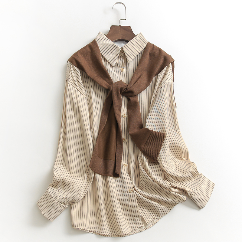 减龄漂亮春季新款2023长袖女衬衫