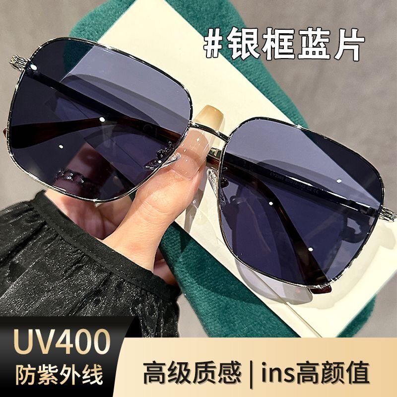 防晒高级感大框偏光墨镜防紫外线2025新款男大脸近视开车太阳眼镜