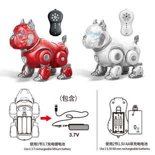 2025新款遥控玩具鲨鱼会喷雾充电动遥控机器狗玩具狗男孩子机械狗