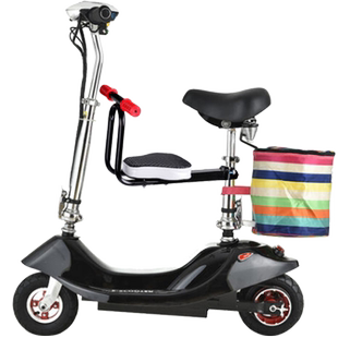 小海豚女士迷你电动车自行车代步车小型电瓶车折叠电动滑板车带娃