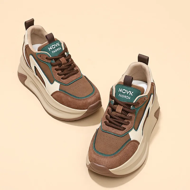 2025新款厚底百搭阿甘鞋子女老爹休闲运动小白鞋小个子内增高鞋女