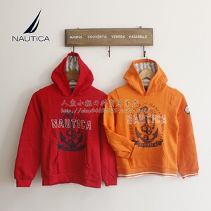 美国Nautica诺帝卡 春秋男女中大童外套 休闲 连帽加绒卫衣3-18岁