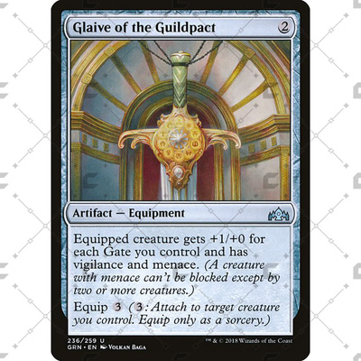 万智牌烽会拉尼卡GRN236十会盟巨剑GlaiveoftheGuildpact中英/闪
