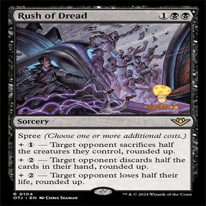 惧尸猛冲Rush of Dread万智牌MTG光雷驿镖客OTJ-104英文金