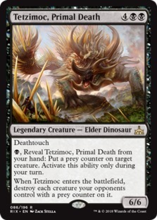 万智牌MTG决胜依夏兰RIX英文始亡帝兹默Tetzimoc,Primal Death