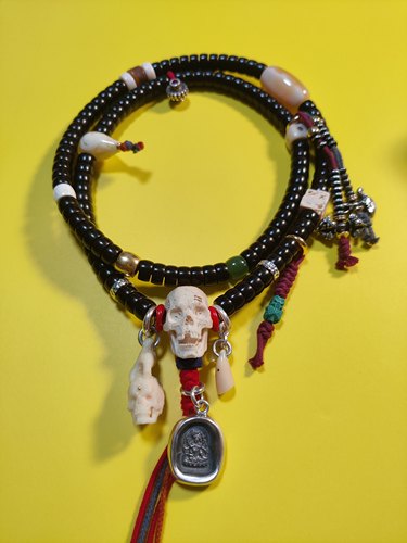 印尼原生态椰蒂108颗文玩念珠椰壳单圈手串直切老型桶佛珠男女款