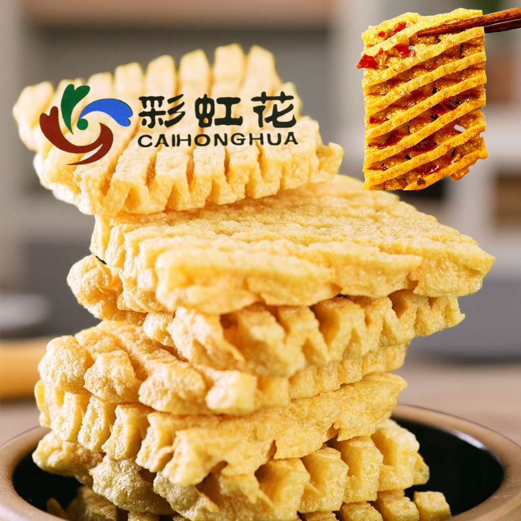 商用无签方形豆腐片干货火锅麻辣烫食材关东煮串串香花豆腐串