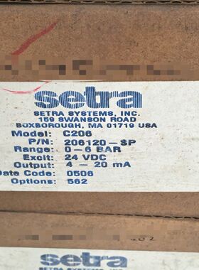 Setra 2061-20-SP 西特压力传感器C206