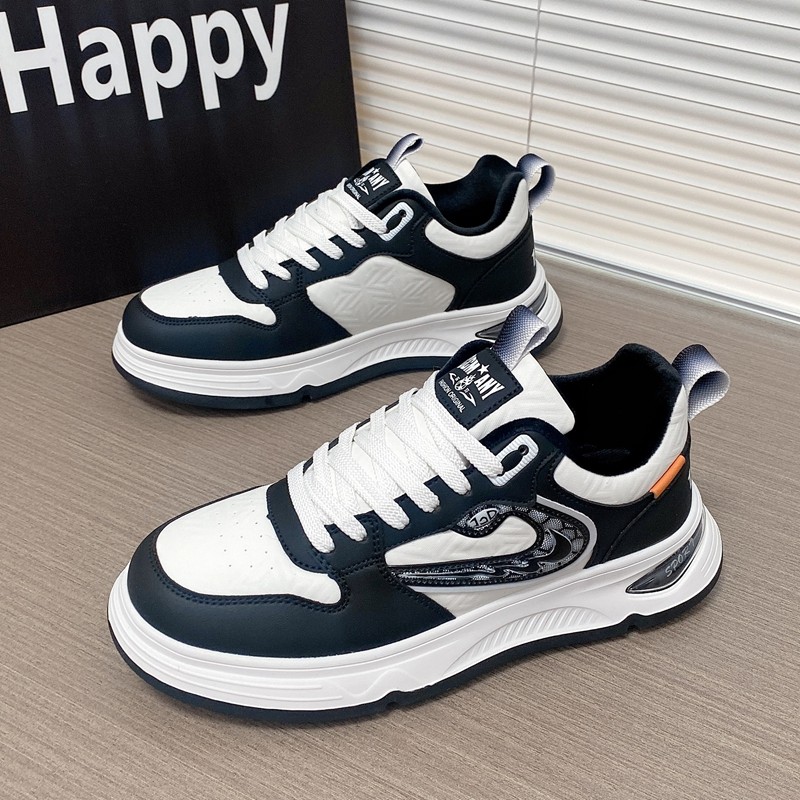 男鞋2025秋冬新款百搭板鞋防水加绒厚底增高休闲鞋潮流轻便小白鞋