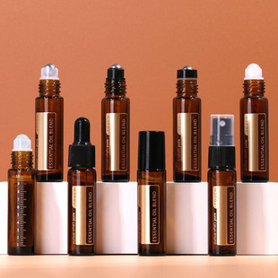 10ML滚珠瓶精油分装 瓶多特瑞精油喷雾滴管避光走珠瓶DIY刻度空瓶