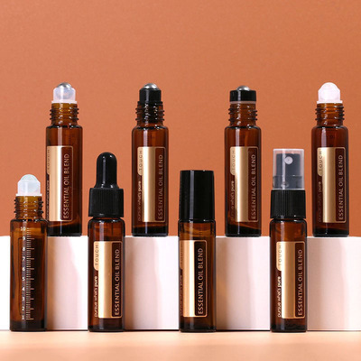 10ML滚珠瓶精油分装瓶多特瑞精油喷雾滴管避光走珠瓶DIY刻度空瓶