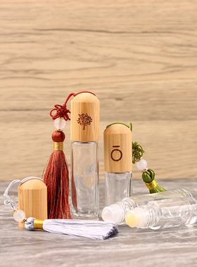 招财猫5ml10ml多特瑞流苏精油宝石滚珠瓶走珠分装瓶DIY可定制logo