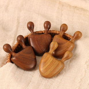 全绿檀金丝绿檀眼部按摩梳头疗梳经络按摩神器小触角眼部拔筋棒