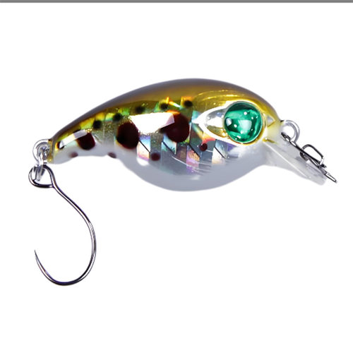 BassLegend日系浮水摇滚小胖子管玉路亚饵翘嘴鳜鱼罗飞饵28mm 2克