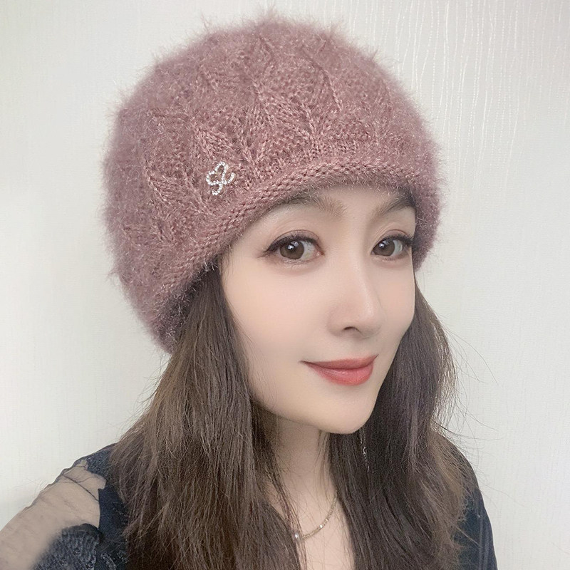 时尚洋气帽子女2025新款冬季双层中老年保暖护耳包头帽毛线针织帽,服饰配件/皮带/帽子/围巾,帽子,淘宝优惠券,粉丝福利购,淘宝优惠卷