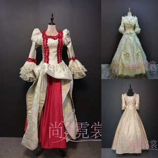 北京出租赁定制欧式宫廷黄色礼服裙白雪公主罗密欧朱丽叶演出服