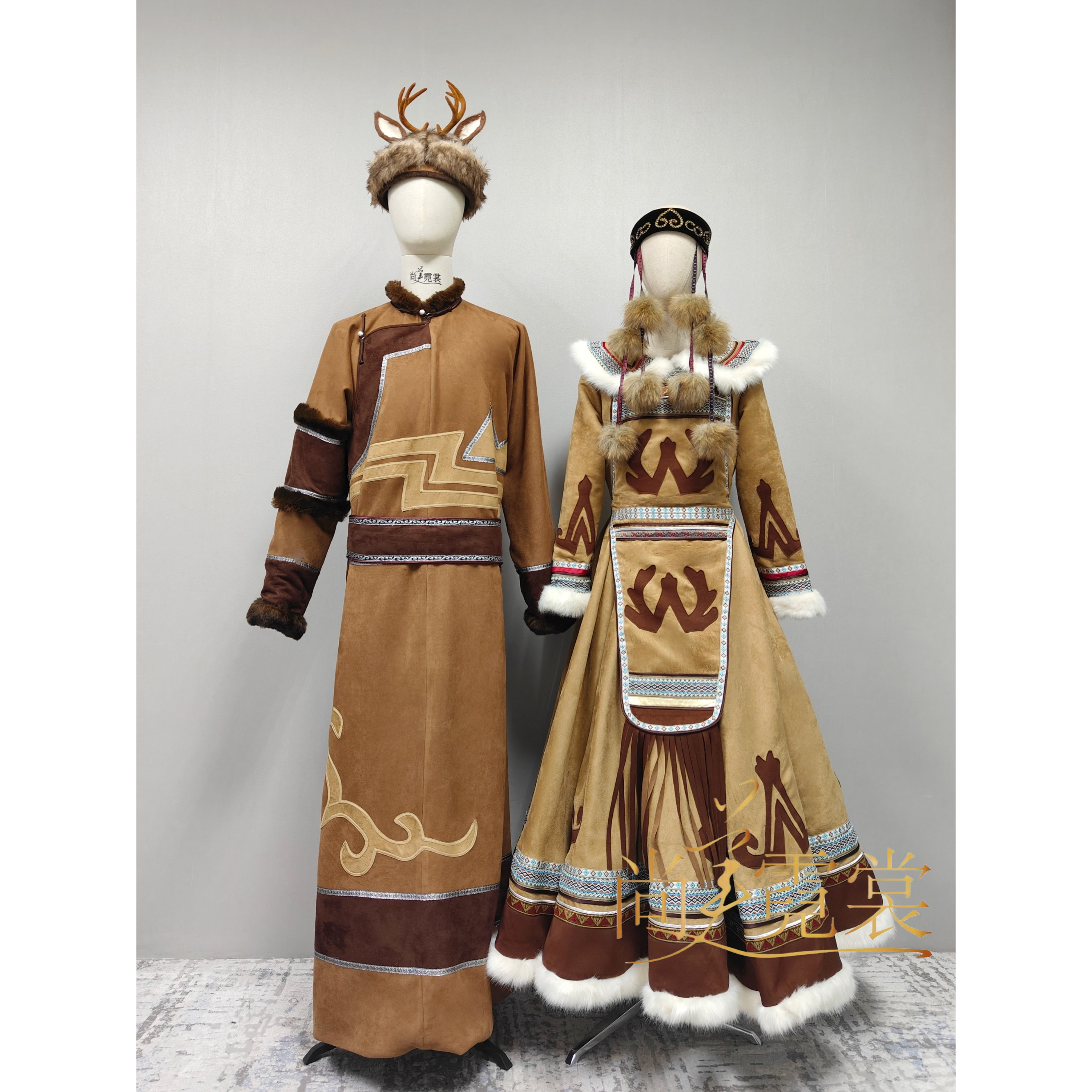 【全国出租】鄂温克族传统服装敖鲁古雅民族风旅拍写真舞台演出服