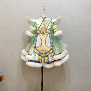 北京出租定制快乐阳光歌曲独唱参赛礼服蒙古族藏族演出服装租赁