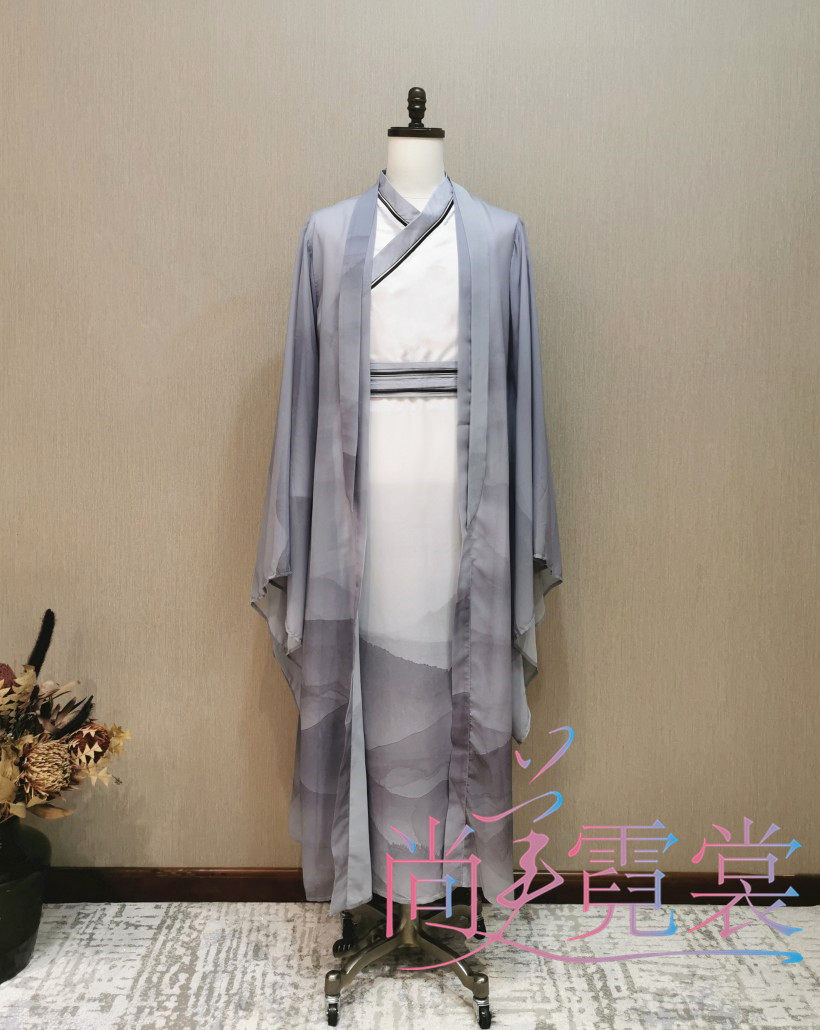 베이징 렌탈 남자 고대 의상 JIUXIAN 무술 공연 의류 클래식 우아한 잉크 중국 스타일 학자 HANFU