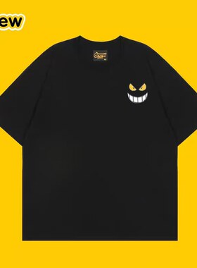 drew潮牌美式恶魔笑脸短袖t恤男
