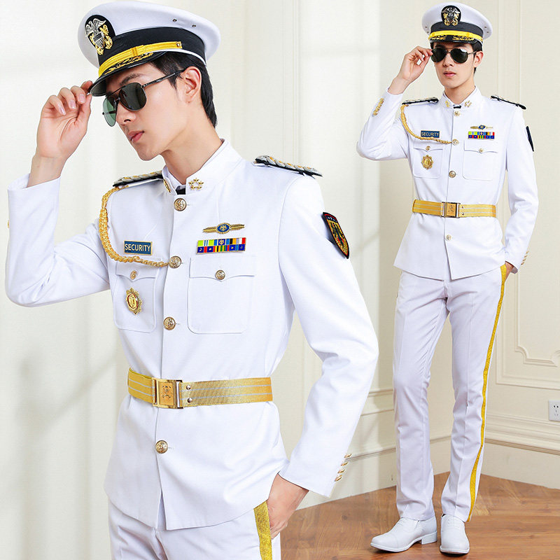 新款保安制服形象岗保安服外套白色立领物业售楼部制服套装礼宾服