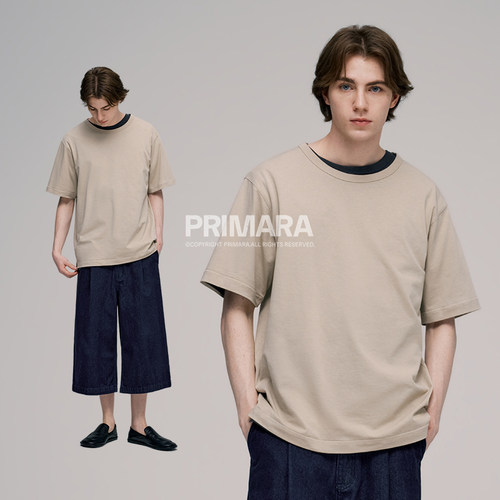PRIMARA桑蚕丝男士短袖T恤
