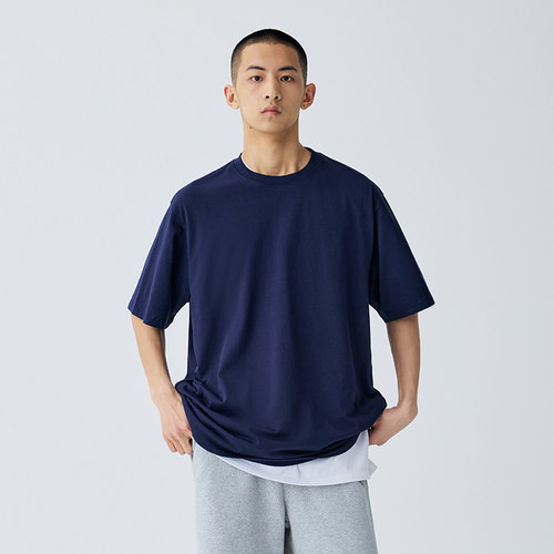 BENPANDA 纯棉短袖t恤男款纯色宽松重磅255g打底衫2026年夏季新款