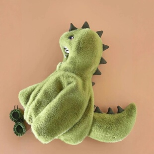 女童毛绒加厚衣服儿童宝宝小黄鸭企鹅小恐龙拉布布西高地毛毛外套