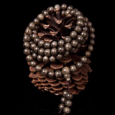 沉香手串男108颗保真佛珠手链女6/7/8mm念珠老料文莱软丝散珠配饰