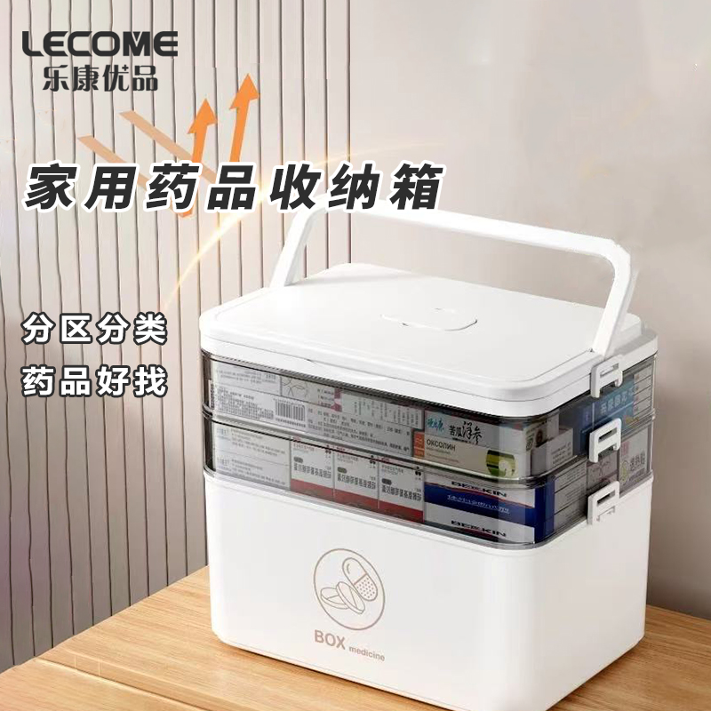 家用大号药箱塑料多层分格医药收纳盒手提家庭应急便携式药品分类