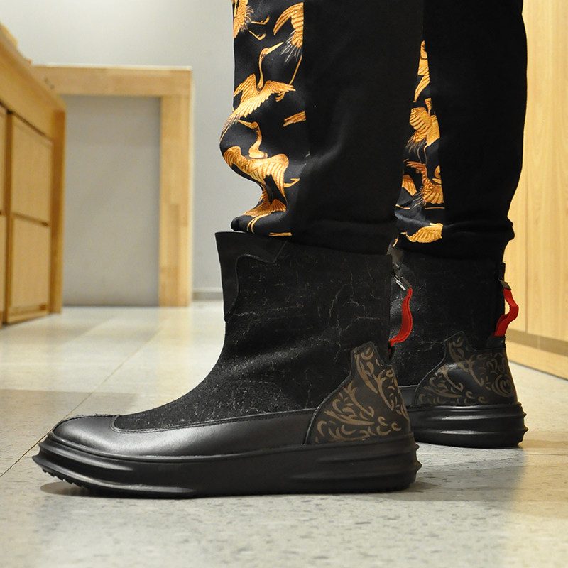 官靴新款高帮风靴子男子民族风休闲保太和A108189P140，男鞋靴子，电商B360