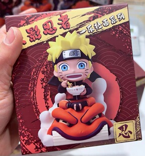 正版火影忍者疾风传一乐拉面主题鸣人我爱罗手办潮玩摆件模型盲盒