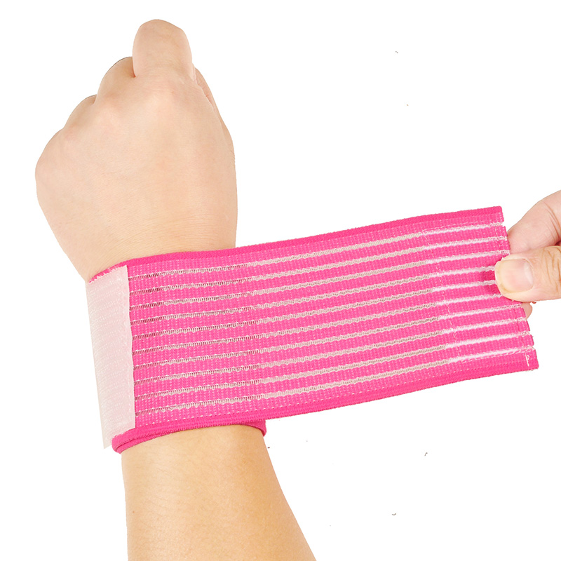 护腕男女扭伤绑带手腕运动健身腱鞘妈妈手绷带固定高弹力弹性玫红