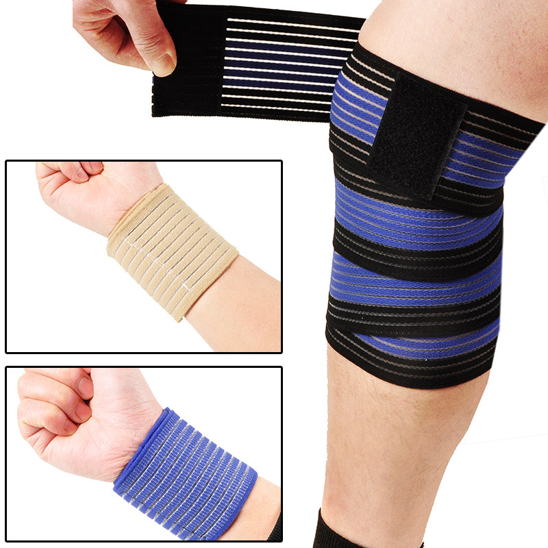 大腿绷带加压带缠绕自粘绑带小腿运动护膝膝盖篮球拉伤绑腿