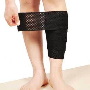 缠绕弹力运动加压绷带魔术贴护具跑步篮球腿部绑带男女训练护小腿
