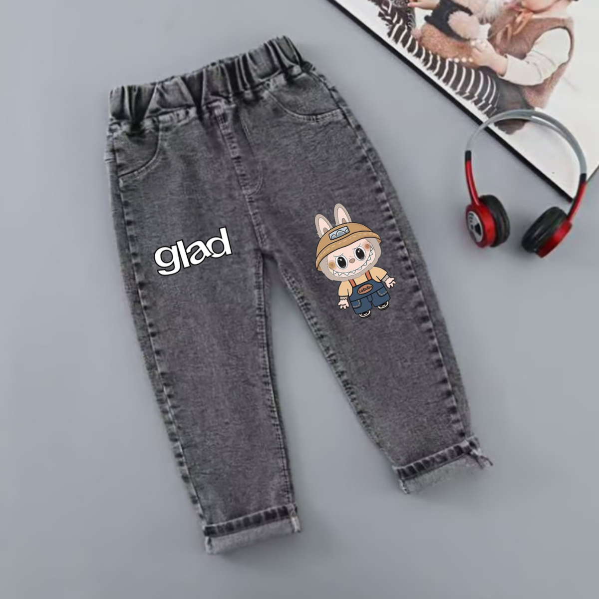 宝宝裤子儿童春季长裤春装新款童装男女童哪吒牛仔单裤小童休闲裤