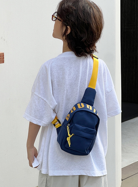 韩国大童6-12岁洋气斜挎包夏季出游小男孩轻便背包时尚儿童胸包潮