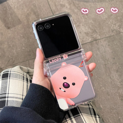 韩风可爱小海狸适用小米MIXFlip2手机壳折叠屏荣耀MagicVFlip保护套全包铰链Razr 50防摔壳摩托罗拉40Ultra套