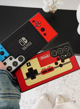 ins创意任天堂游戏机适用三星Galaxy S25 Ultra手机壳23utral时尚s保护套23+小众S24Ultar女S23Plus保护套潮