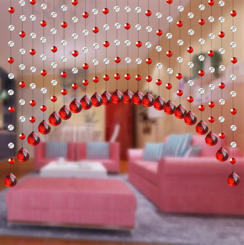 爱妃过道弧形成品半挂水晶珠帘子