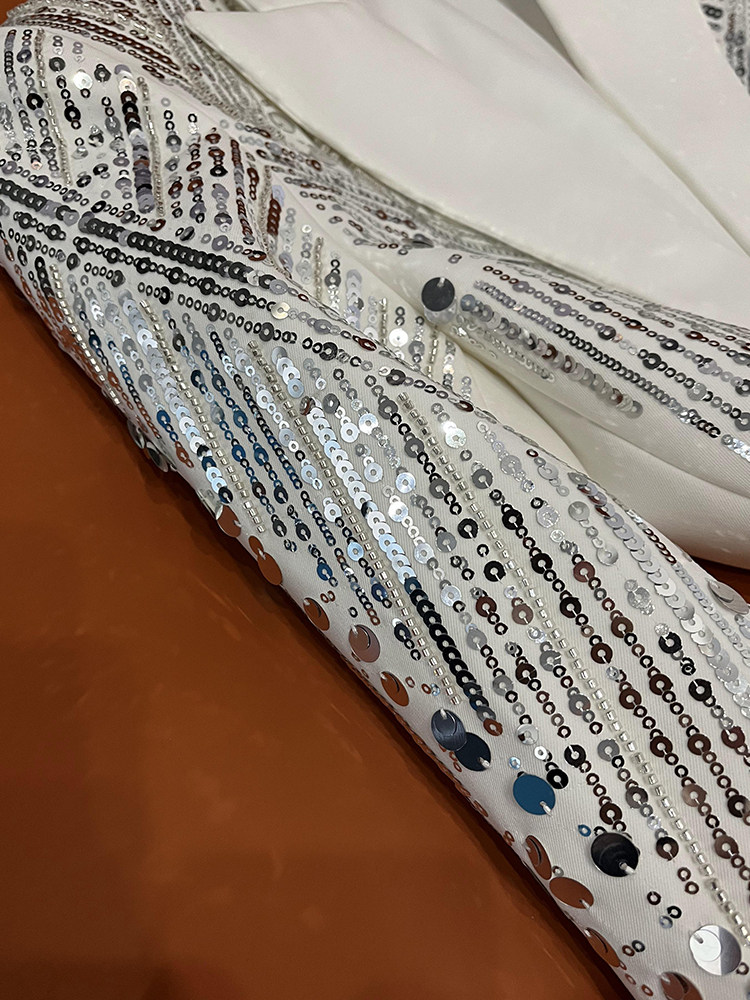 유럽의 하이 엔드 라이트 럭셔리 헤비 듀티 페르시 수 놓은 스팽글 정장 바지 정장 여성 2 피스 세트 A22488