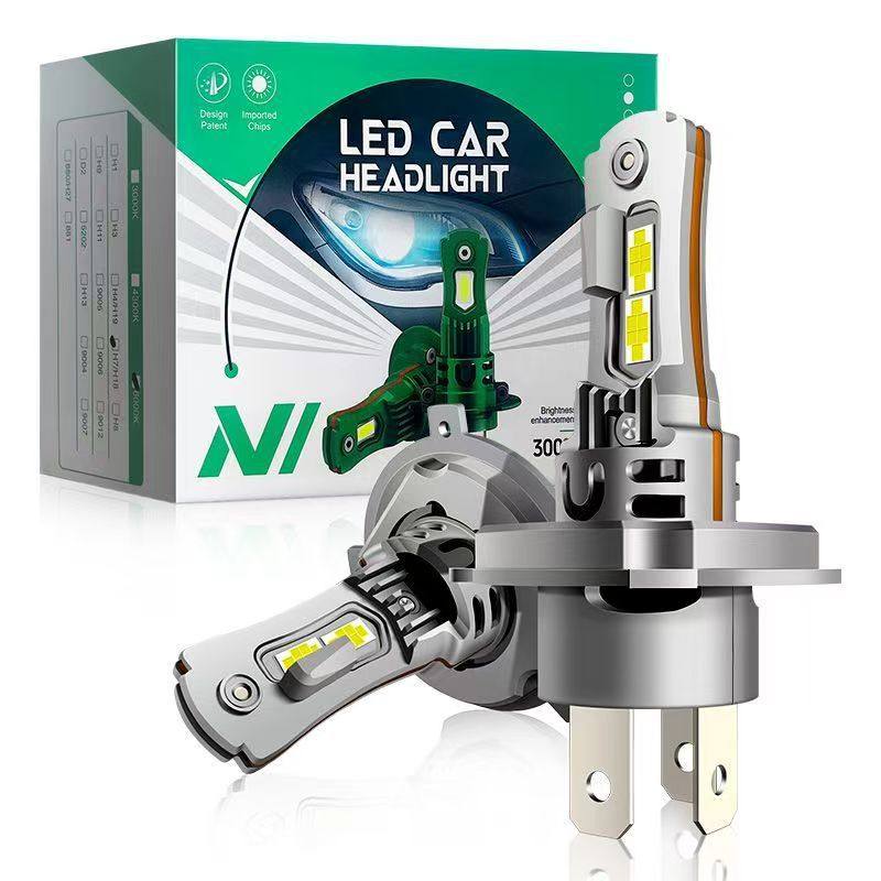 直插款H1汽车灯泡高亮聚光H7H11H4远近一体LED前大灯改装迷你通用